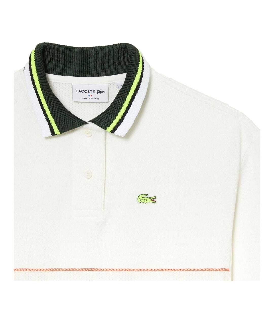 Robe Polo Motif/style À Rayures Femme Crème Lacoste-4