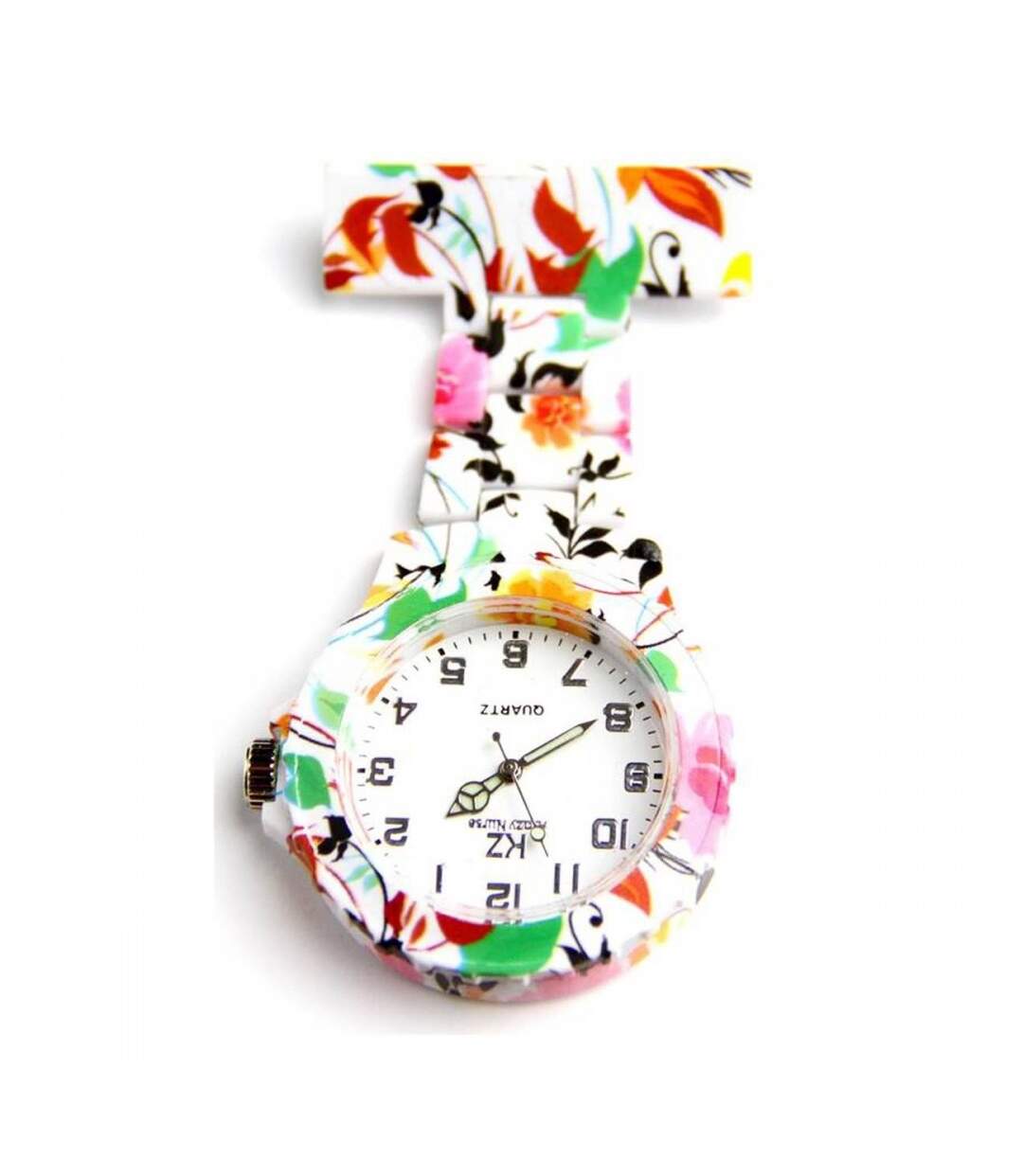 Montre Infirmière avec Plastique Fleurs KZ 156