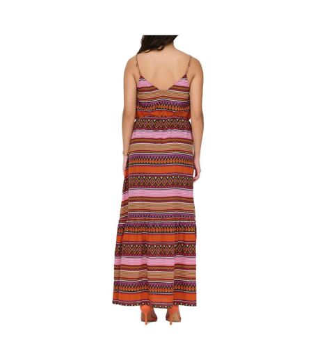 Robe orange à motifs femme only tansted life - s