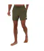 Mens Textured Relaxed Fit Swim Shorts Khaki Green Threadbare-1