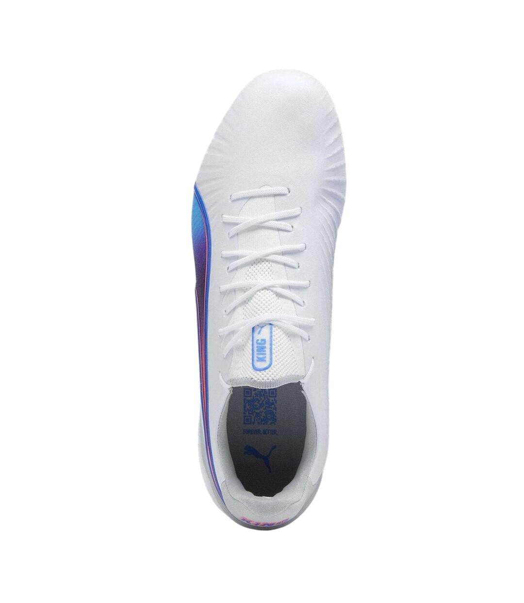 Mens King Ultimate Firm Ground Football Boots White Blue Grey Puma-4