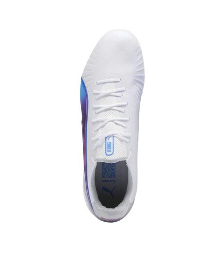 Mens King Ultimate Firm Ground Football Boots White Blue Grey Puma