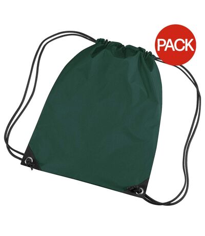 Lot De 2  Sac De Gym 11 Litres Taille Unique Vert Bouteille Bagbase