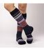 Chaussettes de ski thermiques à rayures pour femme-3