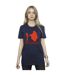 Disney - T-shirt BIG HERO BAYMAX FIST BUMP CUTOUT - Femme (Bleu marine) - UTBI15717-2