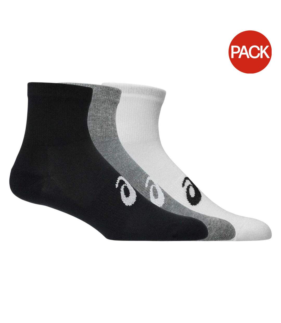 Pack Of 3  Mens Quarter Ankle Socks  Multicoloured Asics-1