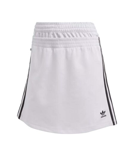 Womens/ladies Always Original Double Waist Detail Mini Skirt Silver Adidas