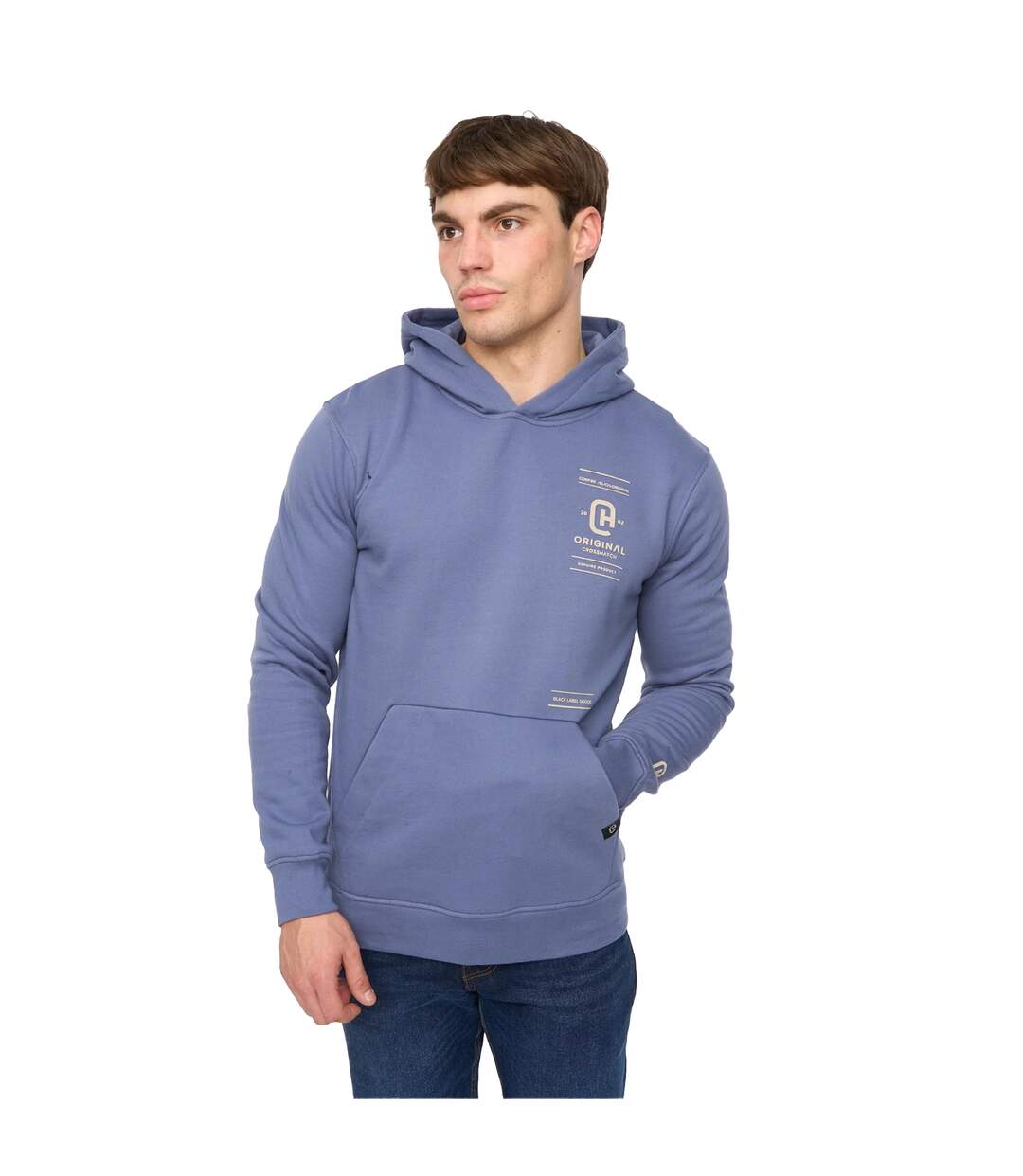 Sweat À Capuche Jamolat Homme Bleu Denim Crosshatch-2