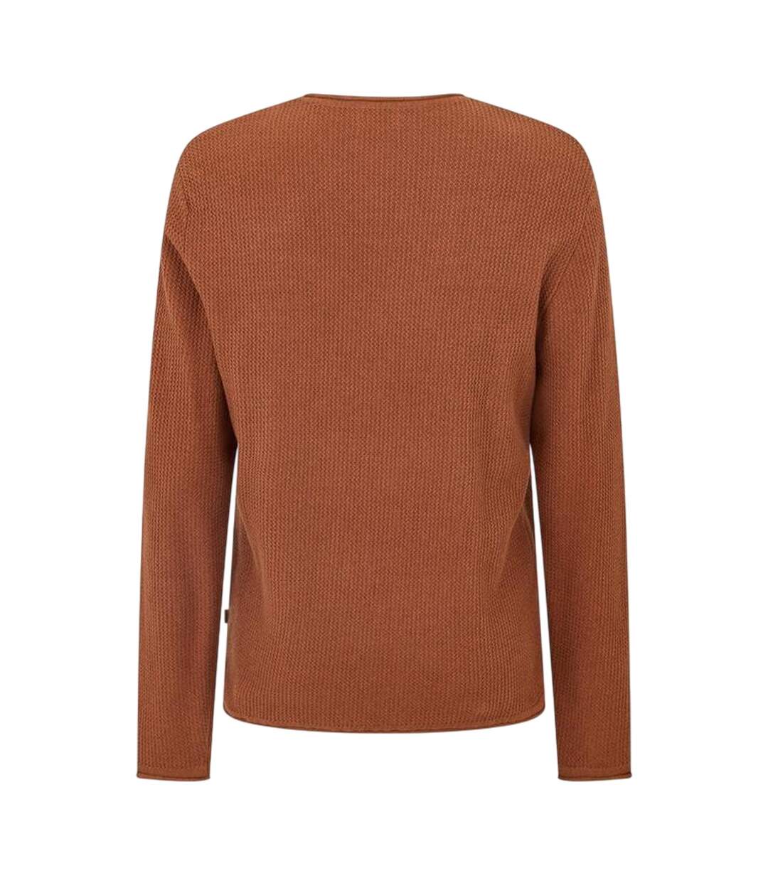 Mens Knitted Crew Neck Regular Sweatshirt Mocha Bisque Jack And Jones-2