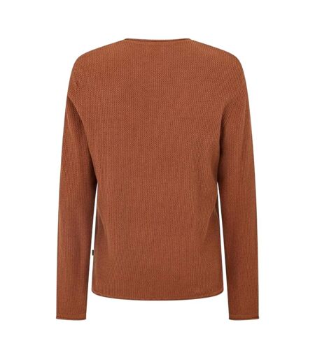 Mens Knitted Crew Neck Regular Sweatshirt Mocha Bisque Jack And Jones
