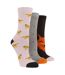Wild Feet - 3 Paires Chaussettes Fantaisie Humour Femme Animaux Coton Couleur-1
