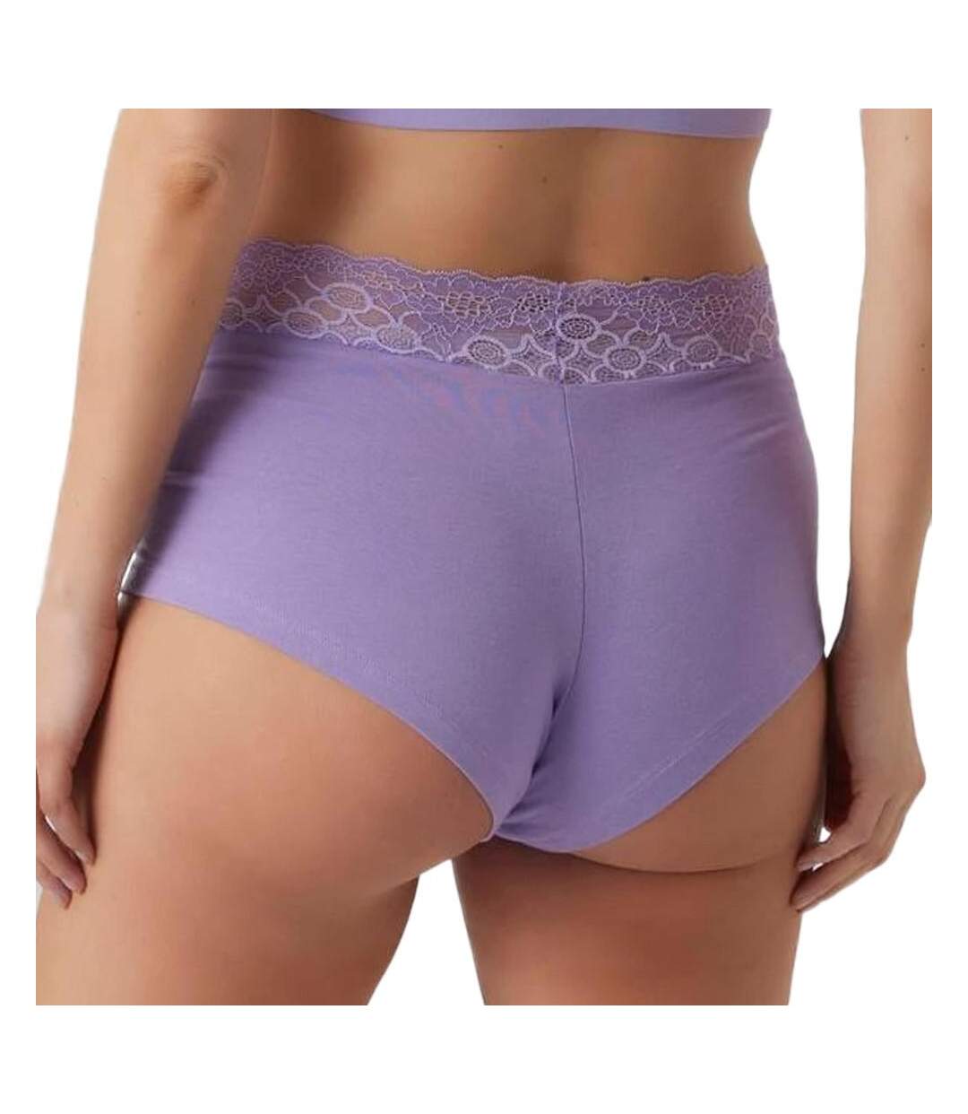 X2 Culottes de Grossesse Écru/Violet Femme Mamalicious Modal - M-3