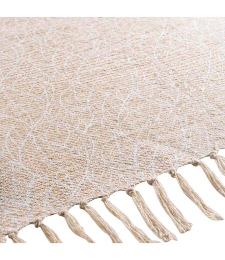 Tapis Déco à Franges Kalinda 120x170cm Blanc