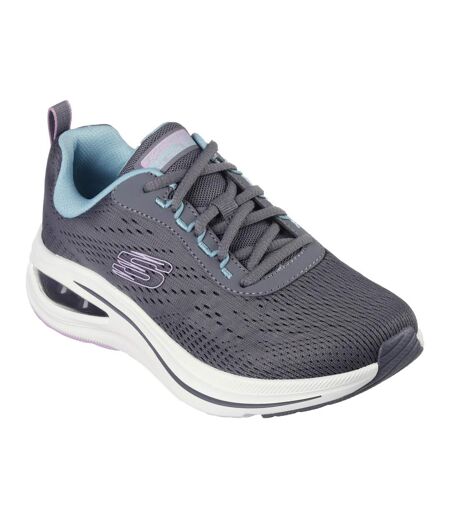 Womens/ladies air meta aired out trainers charcoal Skechers