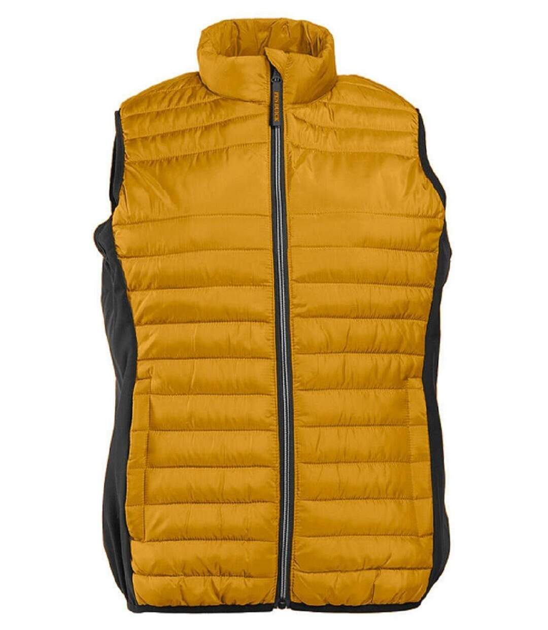 Bodywarmer bi-matière - Femme - Pen Duick - PK317 - jaune moutarde et noir-1