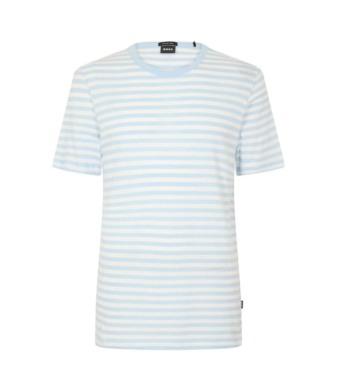 Polo Manches Courtes Motif/style Détail Contrasté Homme Bleu Pastel Boss-1