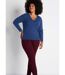 Pull doux col V manches longues-3