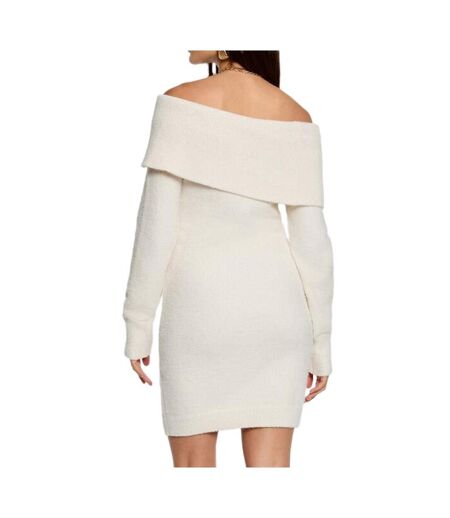 Robe courte beige femme morgan bardot