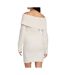 Robe courte beige femme morgan bardot-2