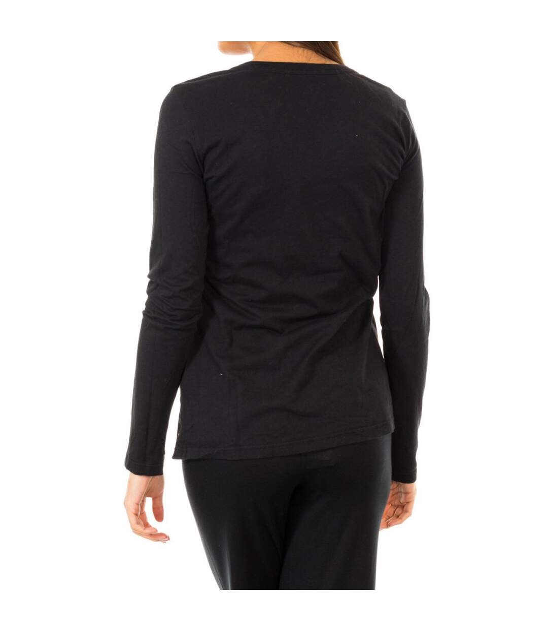 Long-sleeved V-neck t-shirt 1487903577 woman-3