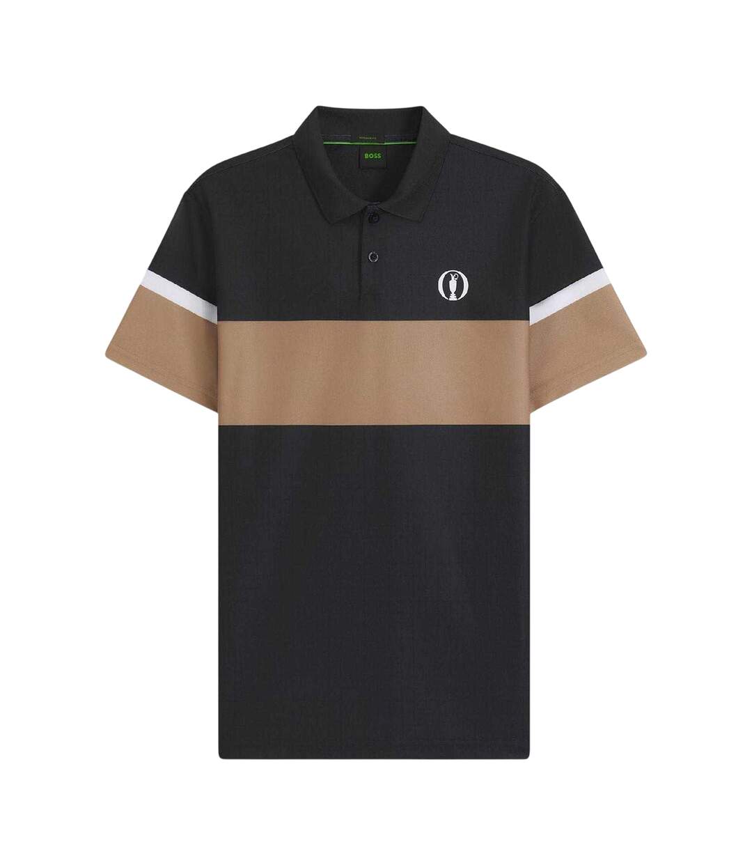 Mens The Open 25 Paddy Logo Polo Shirt Black Boss-2