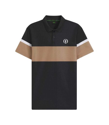 Mens The Open 25 Paddy Logo Polo Shirt Black Boss