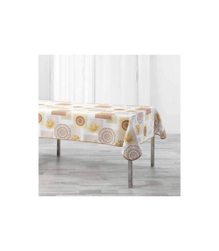 Nappe Imprimée Opéra 150x240cm Jaune & Blanc