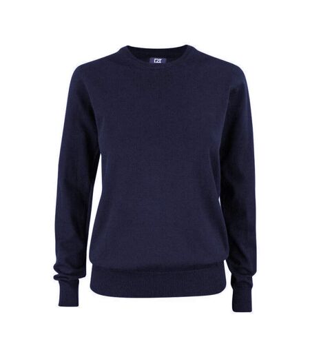 Womens/ladies Oakville Knitted Sweatshirt Dark Navy Cutter & Buck