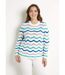 Pull doux col rond reliefé rayé point mousse-1