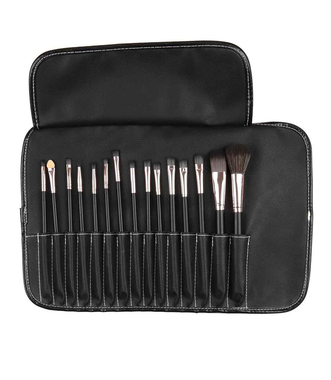Trousse à Maquillage 15 Pinceaux 23cm Noir-3