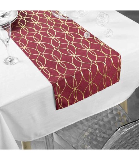 Nappe & Chemin de Table Elipsa 140x250cm Blanc & Rouge