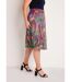 Jupe mi longue large imprimé brillant-3