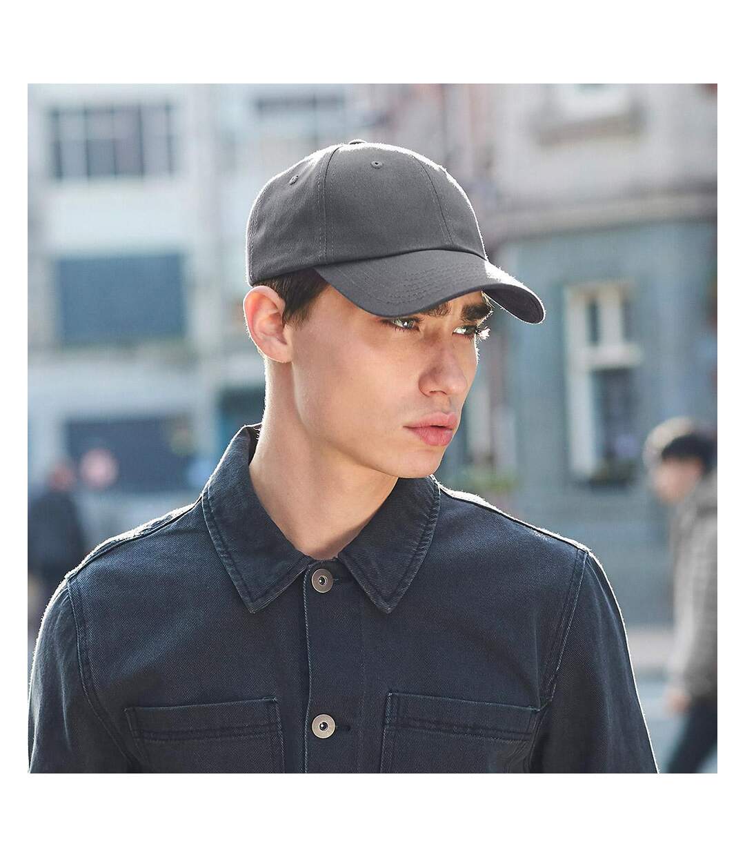 Beechfield Unisex Authentic 6 Panel Baseball Cap (Black) - UTBC3682-3
