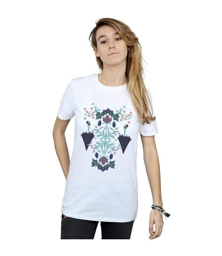 Disney Femme/Les femmes Mary Poppins - T-shirt boyfriend en coton avec collage floral (Blanc) - UTBI47946