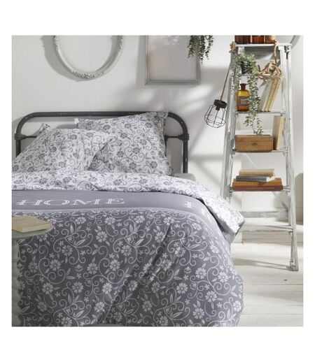 Parure de lit coton uni charme gris today  220x240