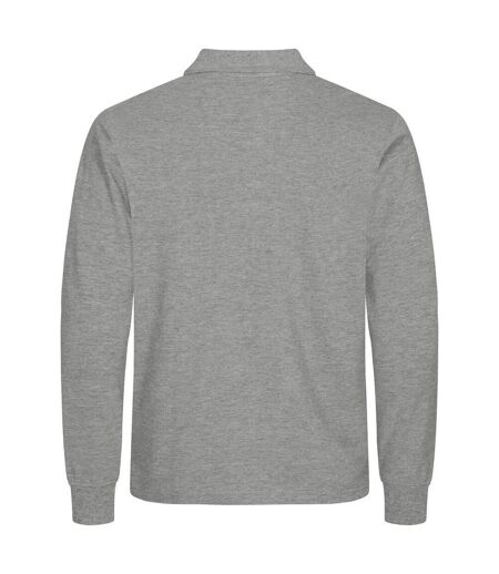 Mens Manhattan Polo Shirt Grey Melange Clique