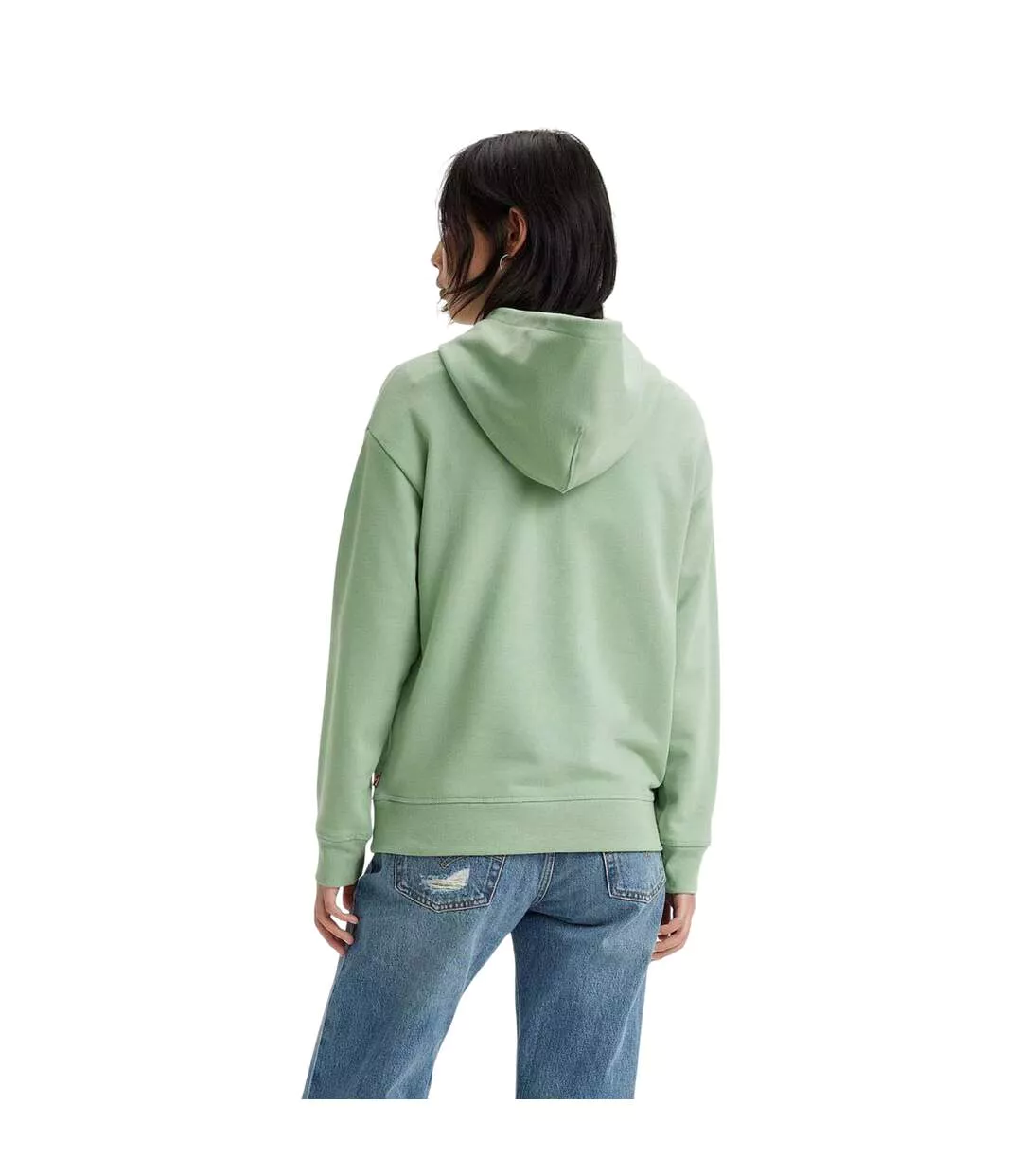 Sweat À Capuche Style Régulier Femme Vert Levis-3