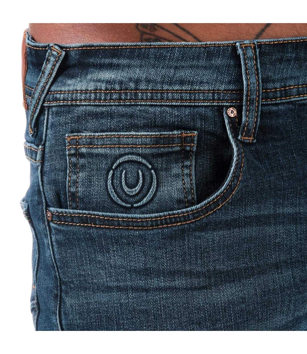 Jean Overbug Homme Bleu Denim Duck And Cover-4