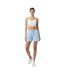 Womens/ladies Fleece Regular Shorts Blue Marl USA Pro-1