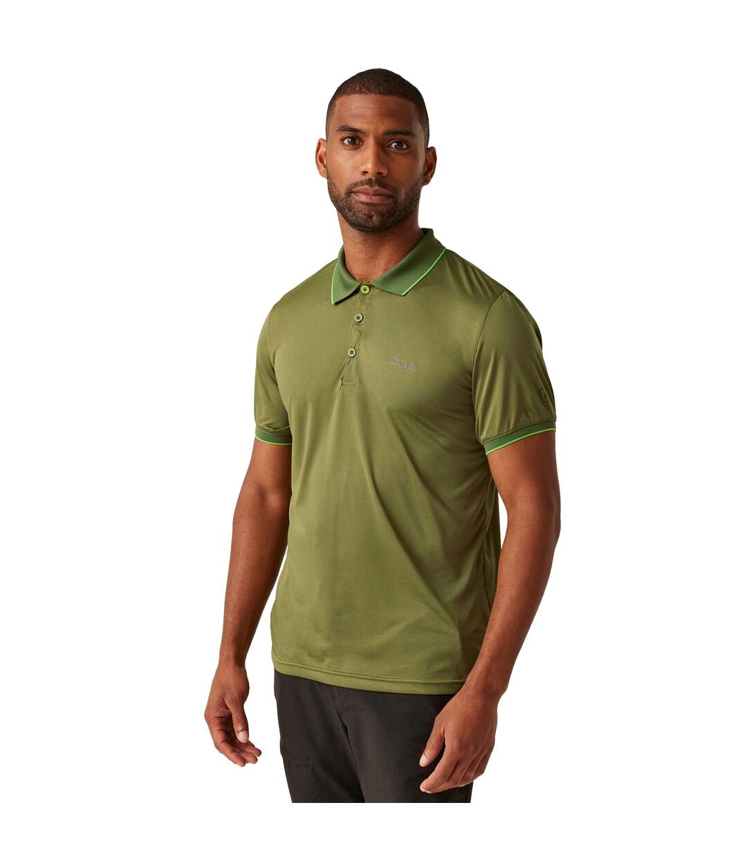 Polo remex homme vert néphrite uni Regatta-3