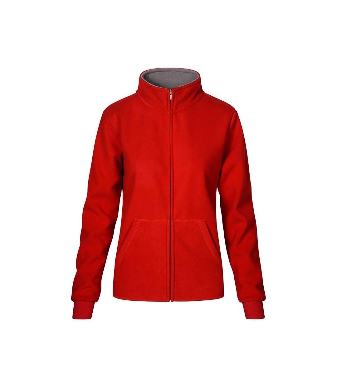 Veste Femme Rouge Gris Clair Uni Promodoro-1