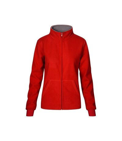 Veste Femme Rouge Gris Clair Uni Promodoro
