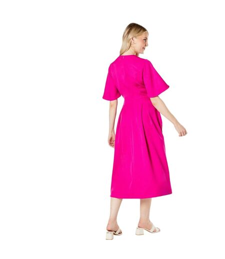 Womens/ladies detail seams midi dress pink Principles