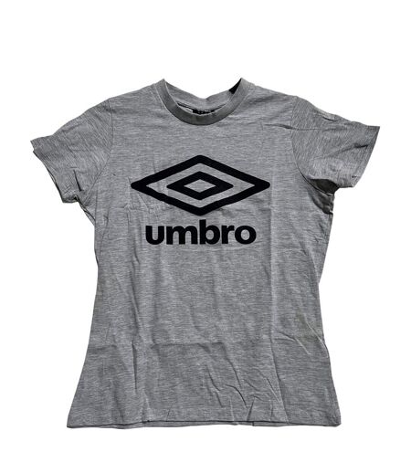 T-shirt Motif/style Logo 90s Femme Gris Chiné Umbro