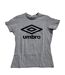 T-shirt Motif/style Logo 90s Femme Gris Chiné Umbro-1
