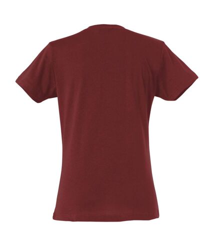 Clique Womens/Ladies Plain T-Shirt (Burgundy) - UTUB363