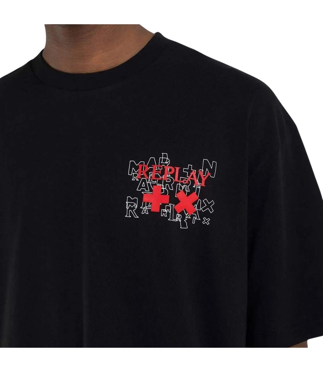 T-shirt Motif/style Imprimé Graphique Martin Garrix Homme Noir Replay-4