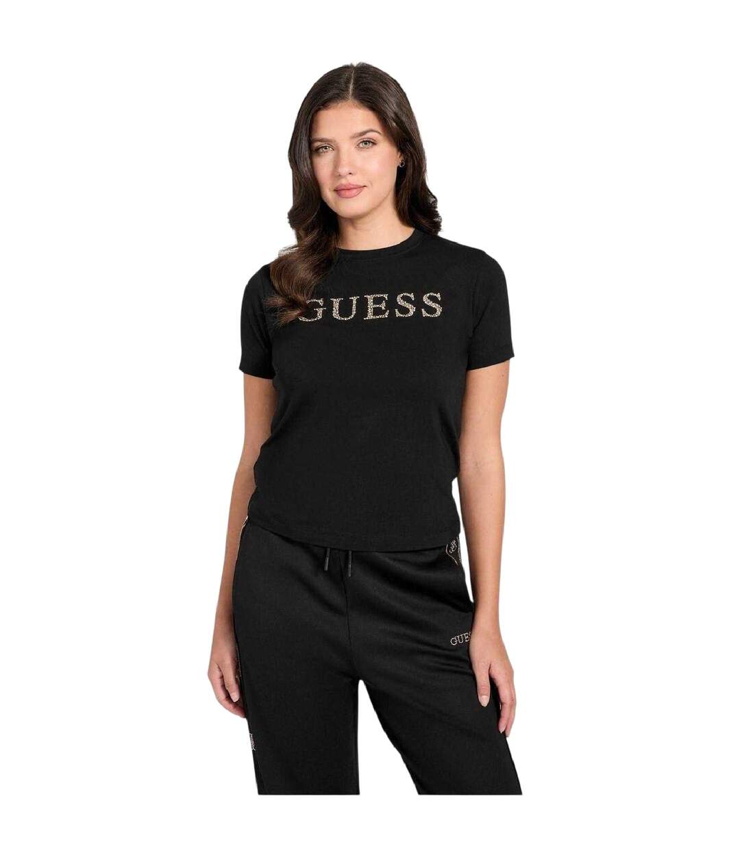 T-shirt Octavia Femme Noir Guess-2