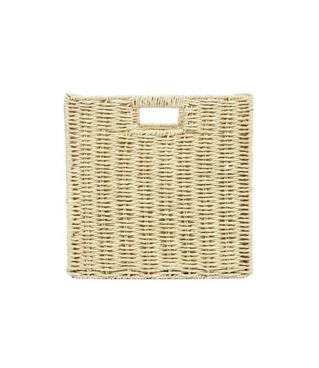Boîte de Rangement Pliable Tressée 30x30cm Naturel