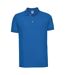 Polo À Manches Courtes En Stretch Pour Hommes Bleu Russell-1